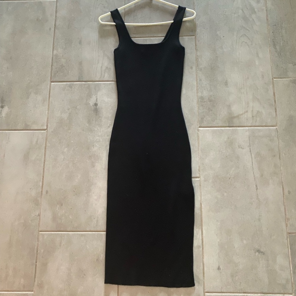 Miou Muse Black body con midi Dress